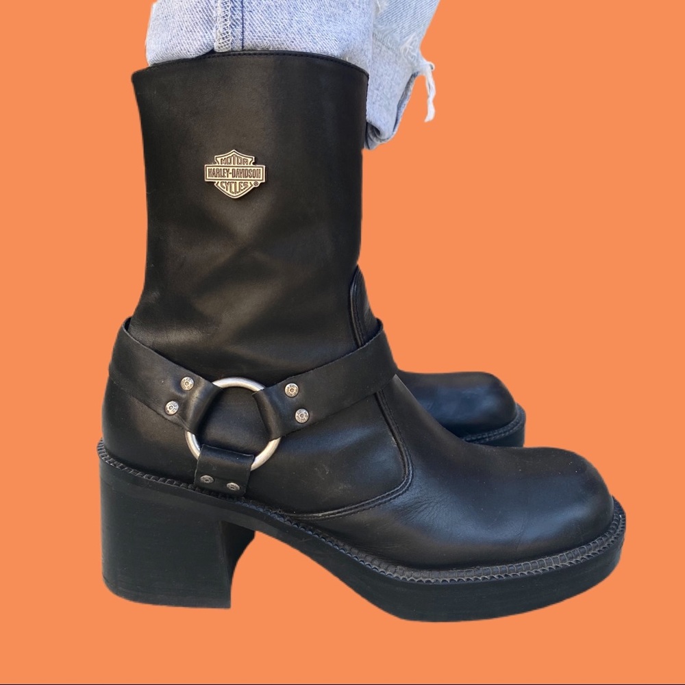 🚫SOLD🚫 Harley Davidson Harness Platform Boots 🏍